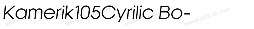 Kamerik105Cyrilic Bo字体转换
